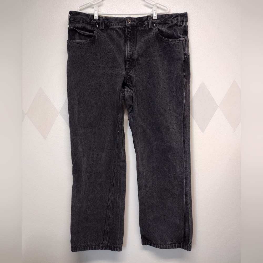 Duluth Trading faded black denim jeans 44x34